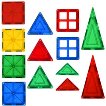 Load image into Gallery viewer, 60-Piece Kids Magnetic Building Tiles Toy Set w/ Carrying Case
