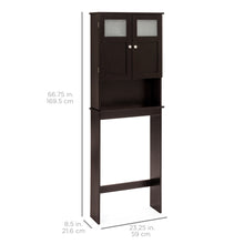 Load image into Gallery viewer, Double Door Over-the-Toilet Bathroom Storage Cabinet
