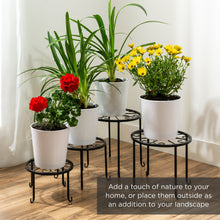 Load image into Gallery viewer, Set of 4 Indoor Outdoor Metal Nesting Plant Stands, Flowerpot Holders
