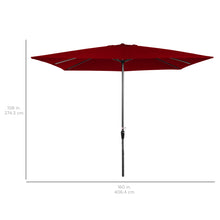 Load image into Gallery viewer, 8x11ft Rectangular Patio Umbrella w/ Easy Crank, UV-Resistant Fabric
