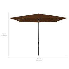 Load image into Gallery viewer, 8x11ft Rectangular Patio Umbrella w/ Easy Crank, UV-Resistant Fabric
