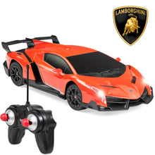 Load image into Gallery viewer, 1/24 Kids RC Lamborghini Veneno Racing Car Toy w/ Lights, Shock Suspension
