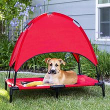 Load image into Gallery viewer, 30in Raised Cooling Dog Bed w/ Removable Canopy
