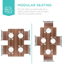 Load image into Gallery viewer, 5-Piece Wooden Kitchen Table Dining Set w/ Metal Legs, 4 Chairs
