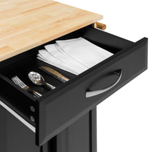 Load image into Gallery viewer, Utility Kitchen Cart w/ Storage Cabinets, Handles, Cutting Board
