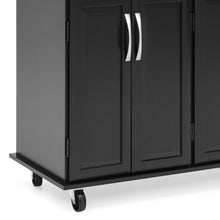 Load image into Gallery viewer, Utility Kitchen Cart w/ Storage Cabinets, Handles, Cutting Board
