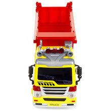 Load image into Gallery viewer, 1/16 Scale Kids Push-and-Go Friction Powered Garbage Dump Truck Toy
