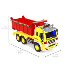 Load image into Gallery viewer, 1/16 Scale Kids Push-and-Go Friction Powered Garbage Dump Truck Toy
