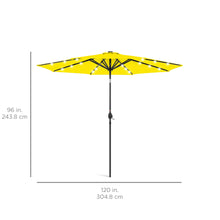 Load image into Gallery viewer, 10ft Solar LED Lighted Patio Umbrella w/ Tilt Adjustment, Fade-Resistance
