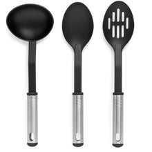 Load image into Gallery viewer, 39-Piece Stainless Steel and Nylon Cooking Utensil Set - Black/Silver
