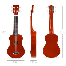 Load image into Gallery viewer, Acoustic Soprano Basswood Ukulele Starter Kit w/ Bag, Strap, Tuner
