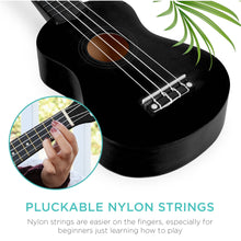 Load image into Gallery viewer, Acoustic Soprano Basswood Ukulele Starter Kit w/ Bag, Strap, Tuner
