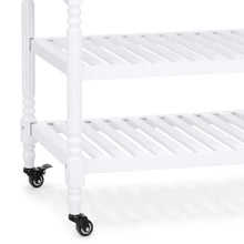 Load image into Gallery viewer, Kitchen Island Storage &amp; Bar Cart w/ Stainless Steel Top
