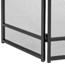 Load image into Gallery viewer, 3-Panel 47x29in Simple Steel Mesh Fireplace Screen w/ Rustic Worn Finish
