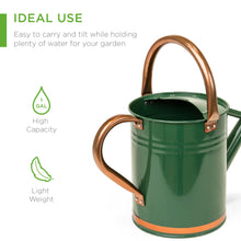 Load image into Gallery viewer, 1-Gallon Galvanized Steel Watering Can w/ O-Ring, Top Handle
