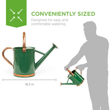 Load image into Gallery viewer, 1-Gallon Galvanized Steel Watering Can w/ O-Ring, Top Handle
