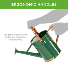 Load image into Gallery viewer, 1-Gallon Galvanized Steel Watering Can w/ O-Ring, Top Handle
