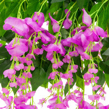 Load image into Gallery viewer, 12-Pack Artificial Silk Vine Wisteria Flower Plant Decor Accent
