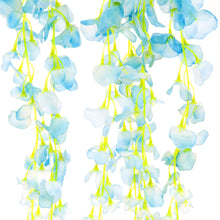 Load image into Gallery viewer, 12-Pack Artificial Silk Vine Wisteria Flower Plant Decor Accent
