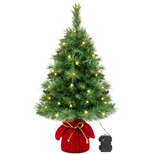 Load image into Gallery viewer, 26in Pre-Lit Tabletop Christmas Tree w/ 35 Warm White Lights
