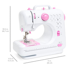 Load image into Gallery viewer, 6V Compact Foot Pedal Sewing Machine w/ 12 Stitch Patterns
