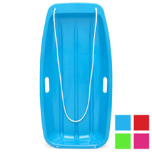 Load image into Gallery viewer, 35in Kids Plastic Toboggan Snow Sled Board Toy w/ Rope, 2 Handles
