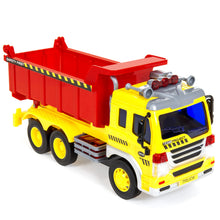 Load image into Gallery viewer, 3-Pack 1/16 Scale Push-and-Go Friction Powered City Vehicle Toy Trucks
