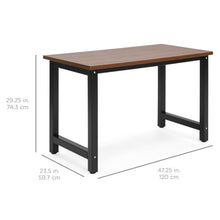 Load image into Gallery viewer, 47.25x23.5in Home Office Computer Desk Workstation Table w/ Adjustable Legs
