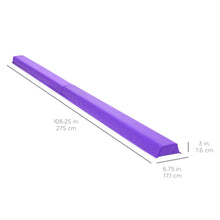 Load image into Gallery viewer, 9ft Full Size Folding Floor Balance Beam for Gymnastics and Tumbling
