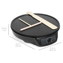 Load image into Gallery viewer, 12in Non-Stick Pancake Crepe Maker w/ Spatula, Spreader
