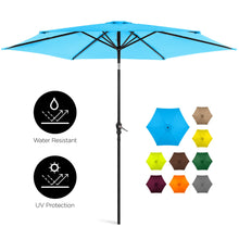 Load image into Gallery viewer, 10ft Outdoor Steel Market Patio Umbrella Decoration w/ Tilt, Crank Lift
