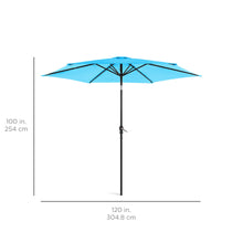 Load image into Gallery viewer, 10ft Outdoor Steel Market Patio Umbrella Decoration w/ Tilt, Crank Lift
