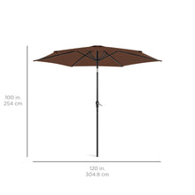 Load image into Gallery viewer, 10ft Outdoor Steel Market Patio Umbrella Decoration w/ Tilt, Crank Lift
