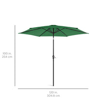 Load image into Gallery viewer, 10ft Outdoor Steel Market Patio Umbrella Decoration w/ Tilt, Crank Lift
