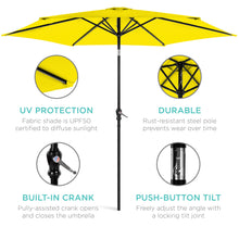 Load image into Gallery viewer, 10ft Outdoor Steel Market Patio Umbrella Decoration w/ Tilt, Crank Lift
