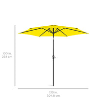 Load image into Gallery viewer, 10ft Outdoor Steel Market Patio Umbrella Decoration w/ Tilt, Crank Lift
