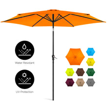 Load image into Gallery viewer, 10ft Outdoor Steel Market Patio Umbrella Decoration w/ Tilt, Crank Lift
