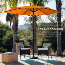 Load image into Gallery viewer, 10ft Outdoor Steel Market Patio Umbrella Decoration w/ Tilt, Crank Lift
