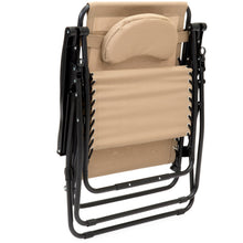 Load image into Gallery viewer, Outdoor Oversized Zero Gravity Chair Furniture w/ Cup Holder, Pillow
