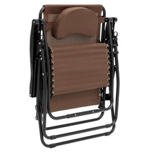 Load image into Gallery viewer, Outdoor Oversized Zero Gravity Chair Furniture w/ Cup Holder, Pillow
