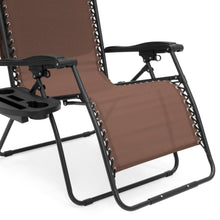 Load image into Gallery viewer, Oversized Zero Gravity Chair w/ Folding Canopy Shade Cup Holder
