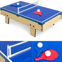 Load image into Gallery viewer, 4-in-1 Table Game Set w/ Air Hockey, Table Tennis, Billiards, Foosball
