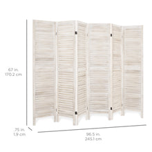 Load image into Gallery viewer, 5.6ft Tall 6-Panel Folding Freestanding Room Divider Privacy Screen
