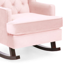 Load image into Gallery viewer, Tufted Upholstered Wingback Rocking Chair
