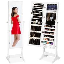 Load image into Gallery viewer, 6-Tier Standing Jewelry Mirror Armoire w/ LED Lights
