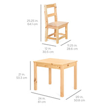 Load image into Gallery viewer, 3-Piece Kids Wooden Activity Table Furniture Set w/ 2 Chairs
