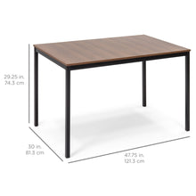 Load image into Gallery viewer, 48in Modern Rectangular Dining Table Office Desk - Brown
