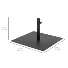 Load image into Gallery viewer, 38.5lbs Patio Steel Umbrella Base Stand - Black
