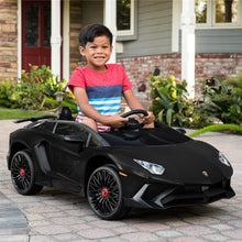 Load image into Gallery viewer, 12V Kids Ride-On Lamborghini Aventador SV Sports Car Toy w/ Parent Control
