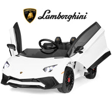 Load image into Gallery viewer, 12V Kids Ride-On Lamborghini Aventador SV Sports Car Toy w/ Parent Control
